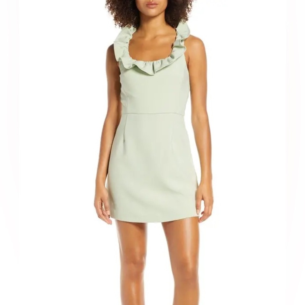 French Connection Dress Whisper Ruffle Spray NWOT